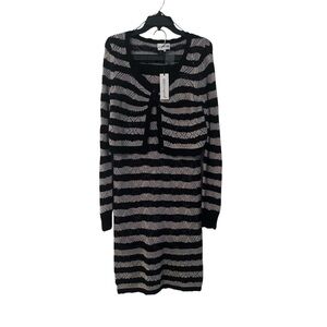 NWT Freshman 1996 Women’s Tan and Black Striped Outfit Size L